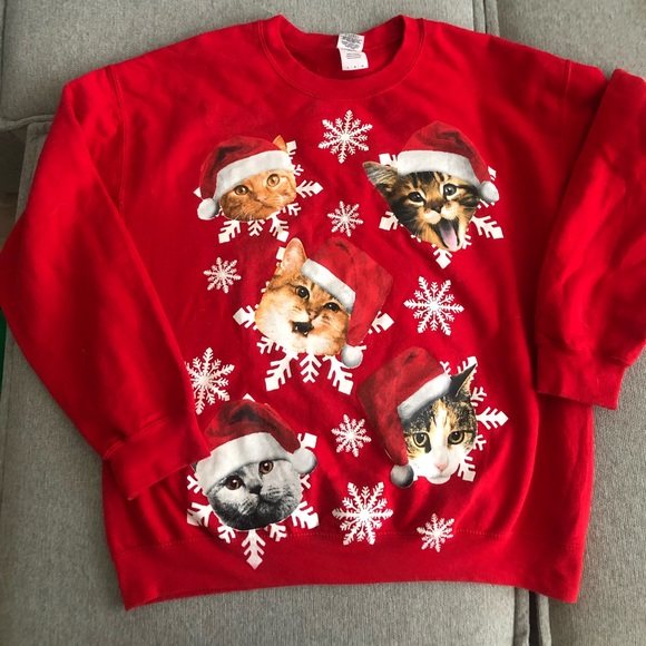 Tops - Kitty Christmas Sweatshirt